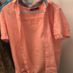 Pink collar dress shirt (: